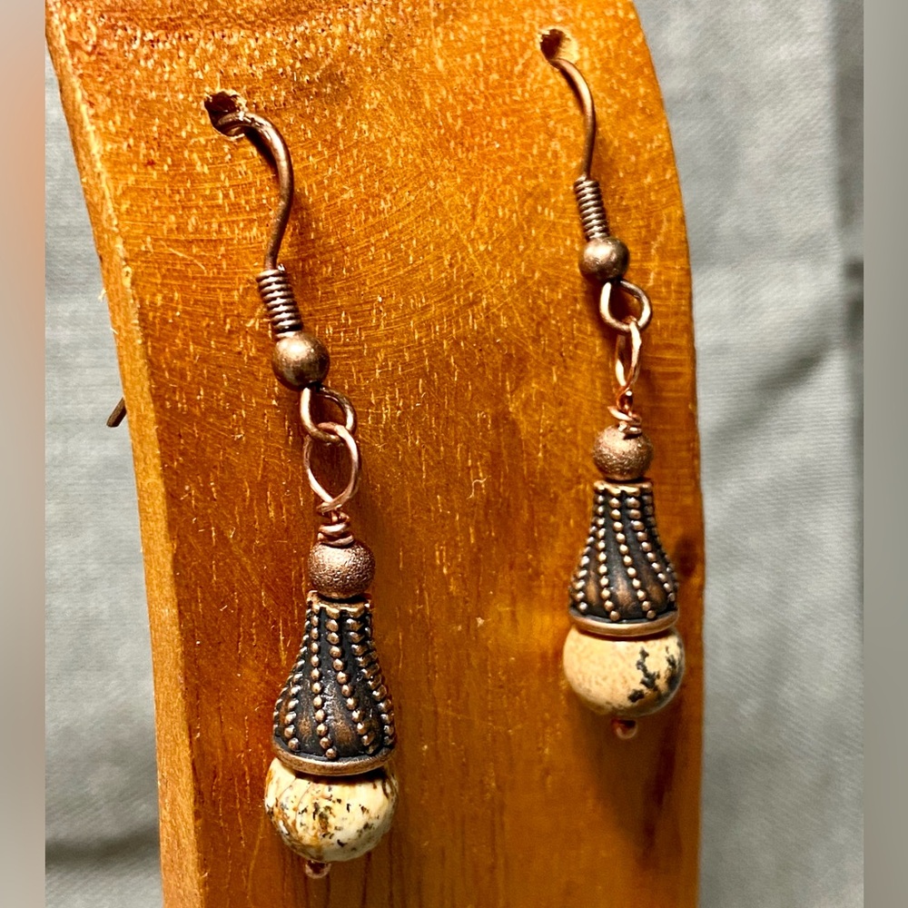 Picture Jasper Drop Earrings